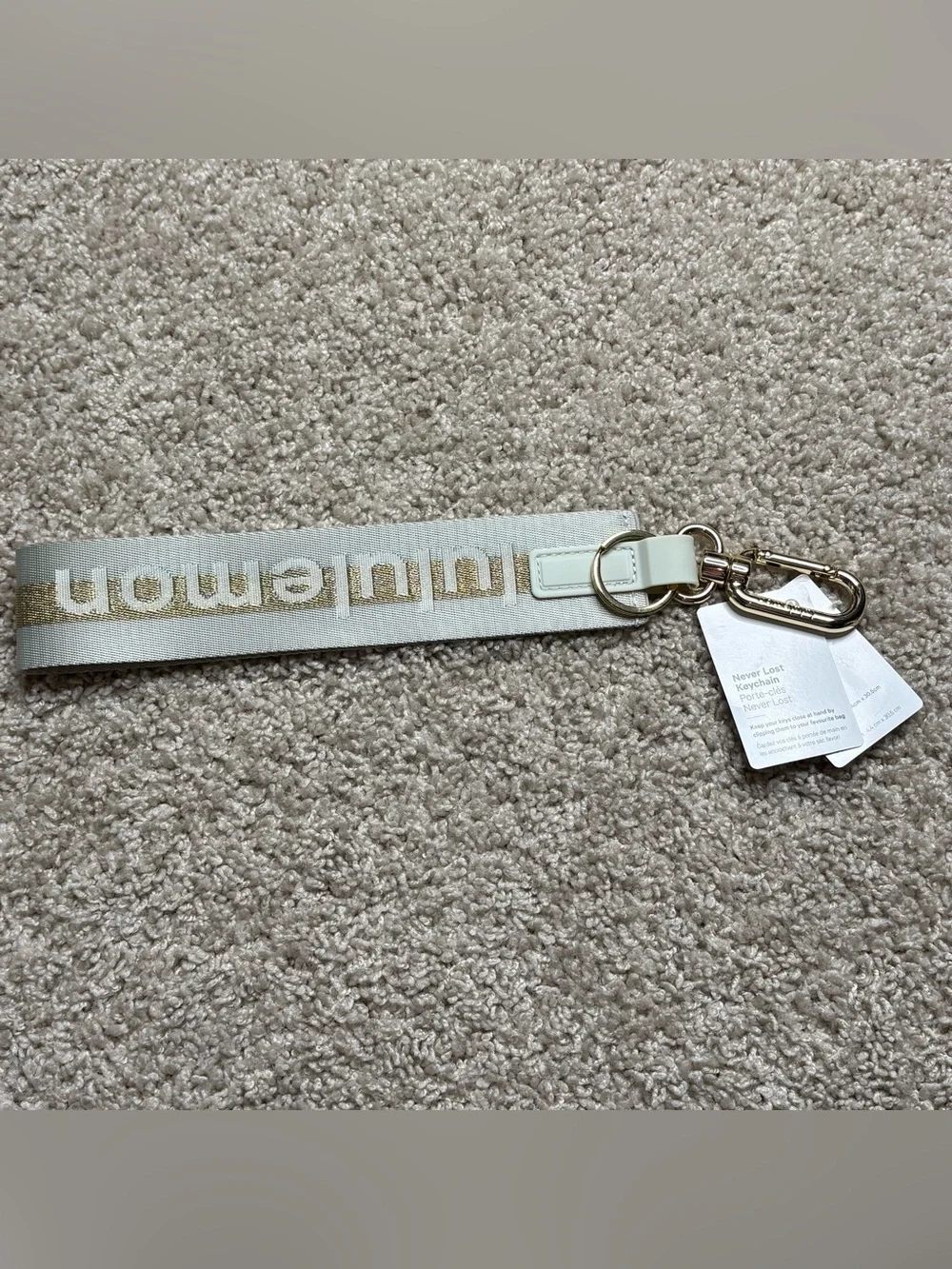 Lululemon Never Lost Keychain